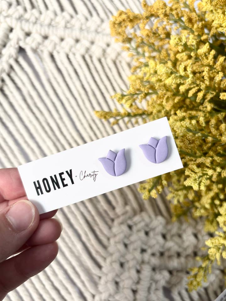 Tulip Studs for wholesale by Honey & Charity Earrings