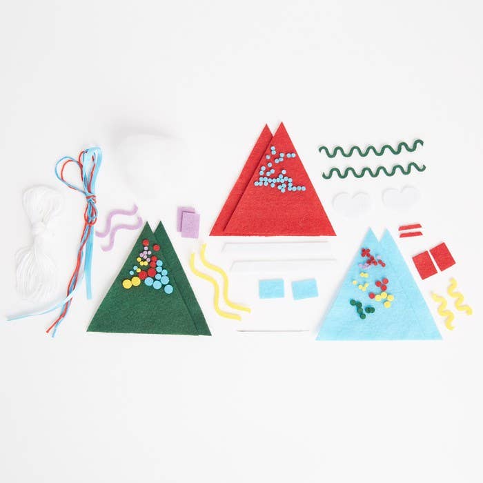West Design Products - Wholesale Craft Sewing Kit - Simply Make Felt Christmas Craft Kit, Trees1