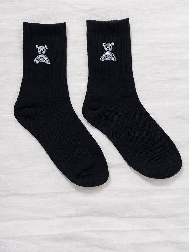 ...SI-26041 CUTE BEAR EMBROIDERY COTTON SOCKS (1 PACK = 6 PAIRS for wholesale by 42POPS