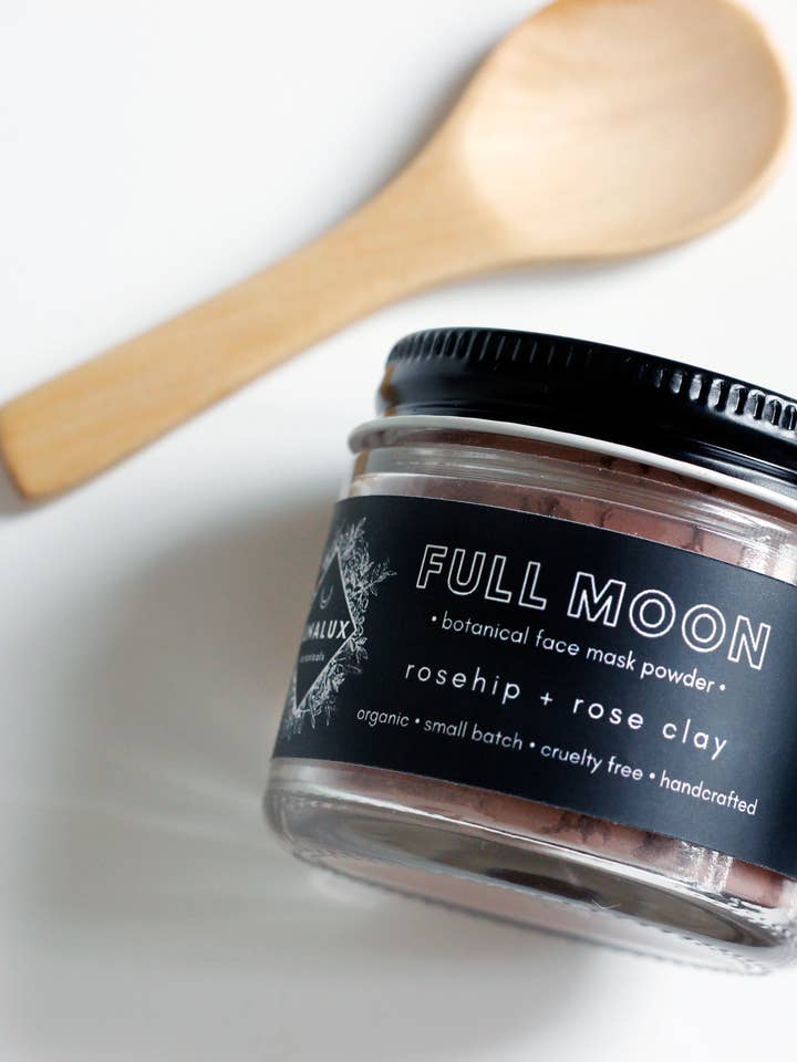 FULL MOON // Rose Botanical Face Mask for wholesale by Lunalux Botanicals