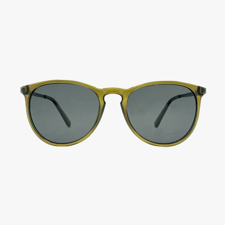 HALE OLIVE Polarized Round Fashion Sunglasses for wholesale by Kohv Eyewear