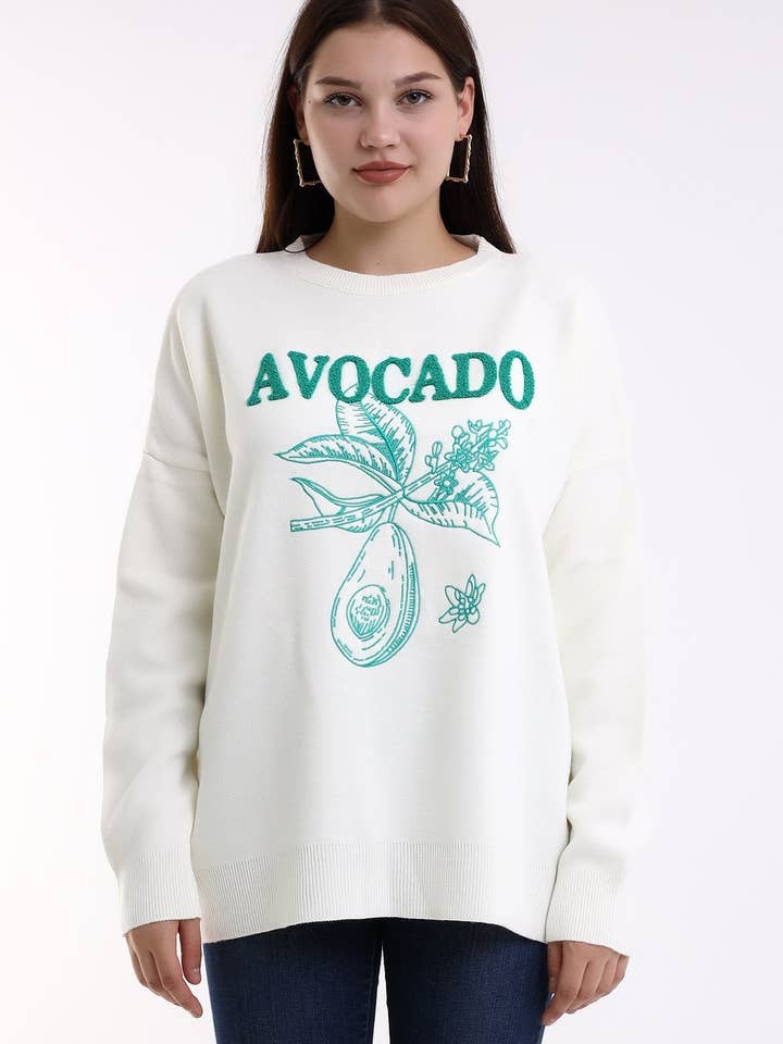 PULL EN MAILLE À IMPRIMÉ AVOCAT pour la vente par Cloth Cube