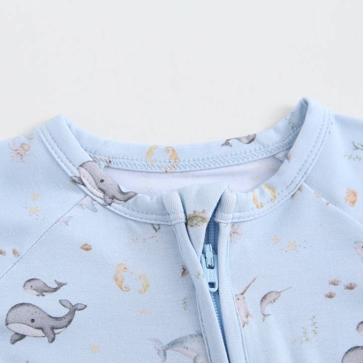 Luxie Charm - Wholesale Jumpsuit - Baby - Sea of Love Zippered Baby Romper2