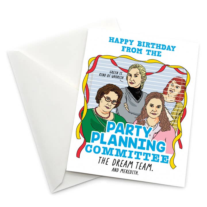 Papersalt - Wholesale Birthday Card - 'The Office' Birthday Greeting Card - Party Committee