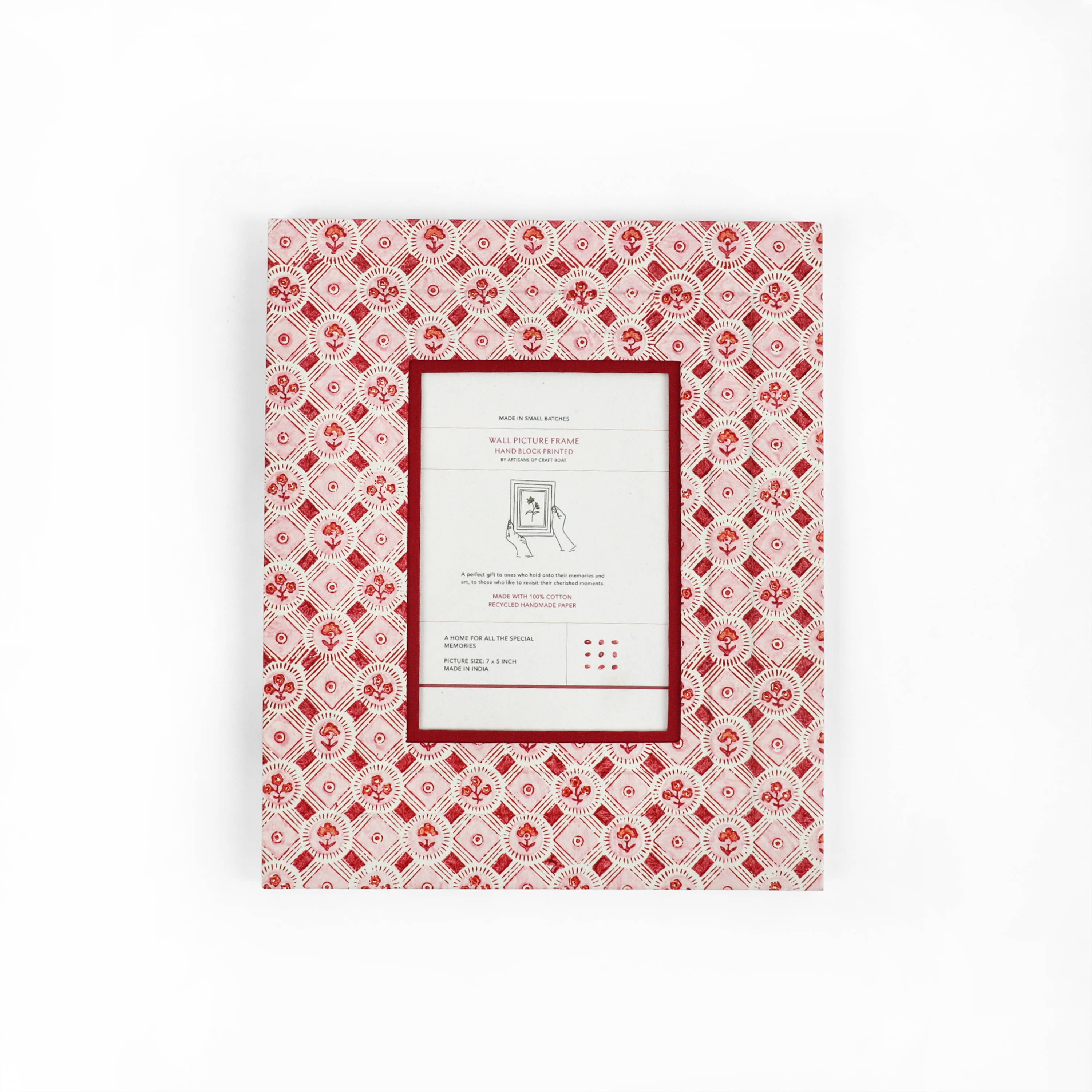 Craft Boat – wholesale Picture frame – WALL PICTURE FRAME - HOLIDAY EDIT SPRING BLOOM RED