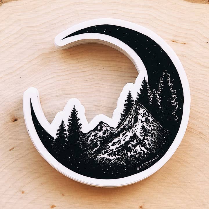 Mountain Moon - Waterproof Nature Sticker for wholesale by Kaari & Co.