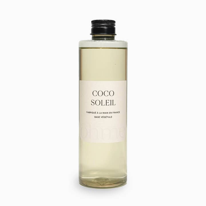 Recharge diffuseur à bâtonnets Coco Soleil | Base végétale, 250ml pour la vente par ōhme
