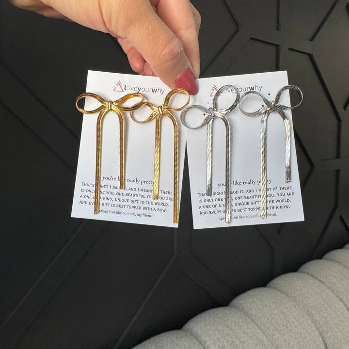 Love Your Why - Wholesale Stud/Post Earrings - You’re like really pretty bow earrings