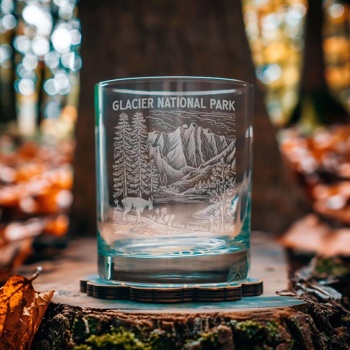 Benoit's Design Co. - Wholesale Cocktail/Liquor Glass - Glacier National Park Montana Glasses