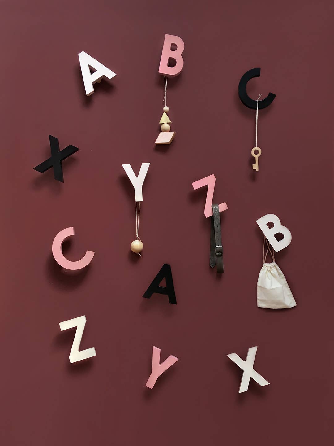 Living Refinery UK - Wholesale Wall Hook - Rock & Pebble | Alphabet Soup Wall Hooks - ABC (Natural)3