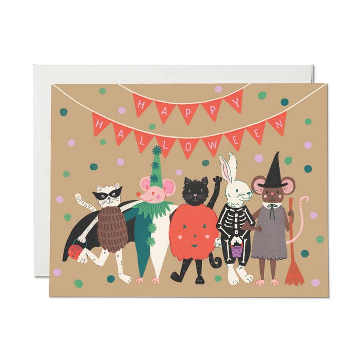 Halloween Critters greeting card for wholesale by Red Cap Cards