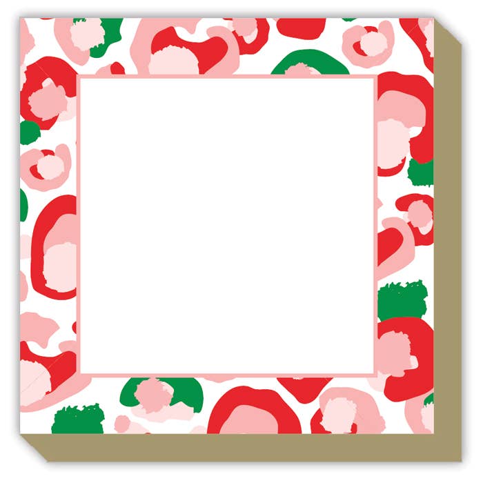 RosanneBeck Collections - Wholesale Notepad - Emily McCarthy Peppermint Spot Cheetah Luxe Notepad