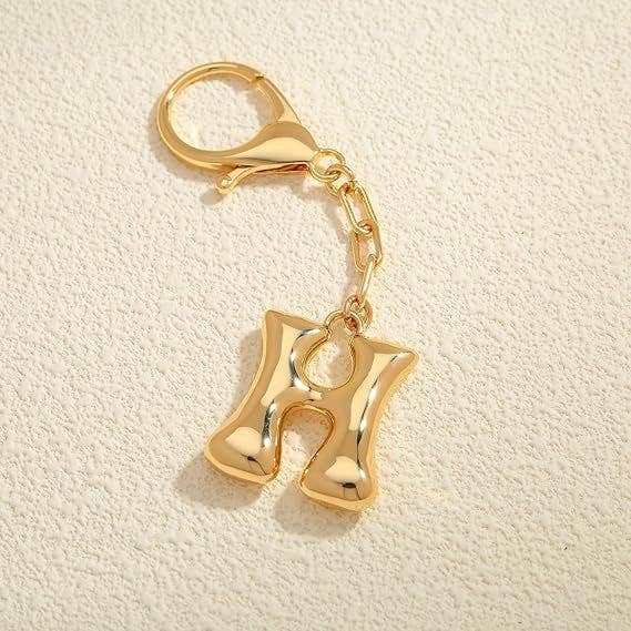 JOSSLYN by wall to wall - Wholesale Keychain - Women's - Bubble Letter Monogram Bag Charm Key Chain | 40KC1615