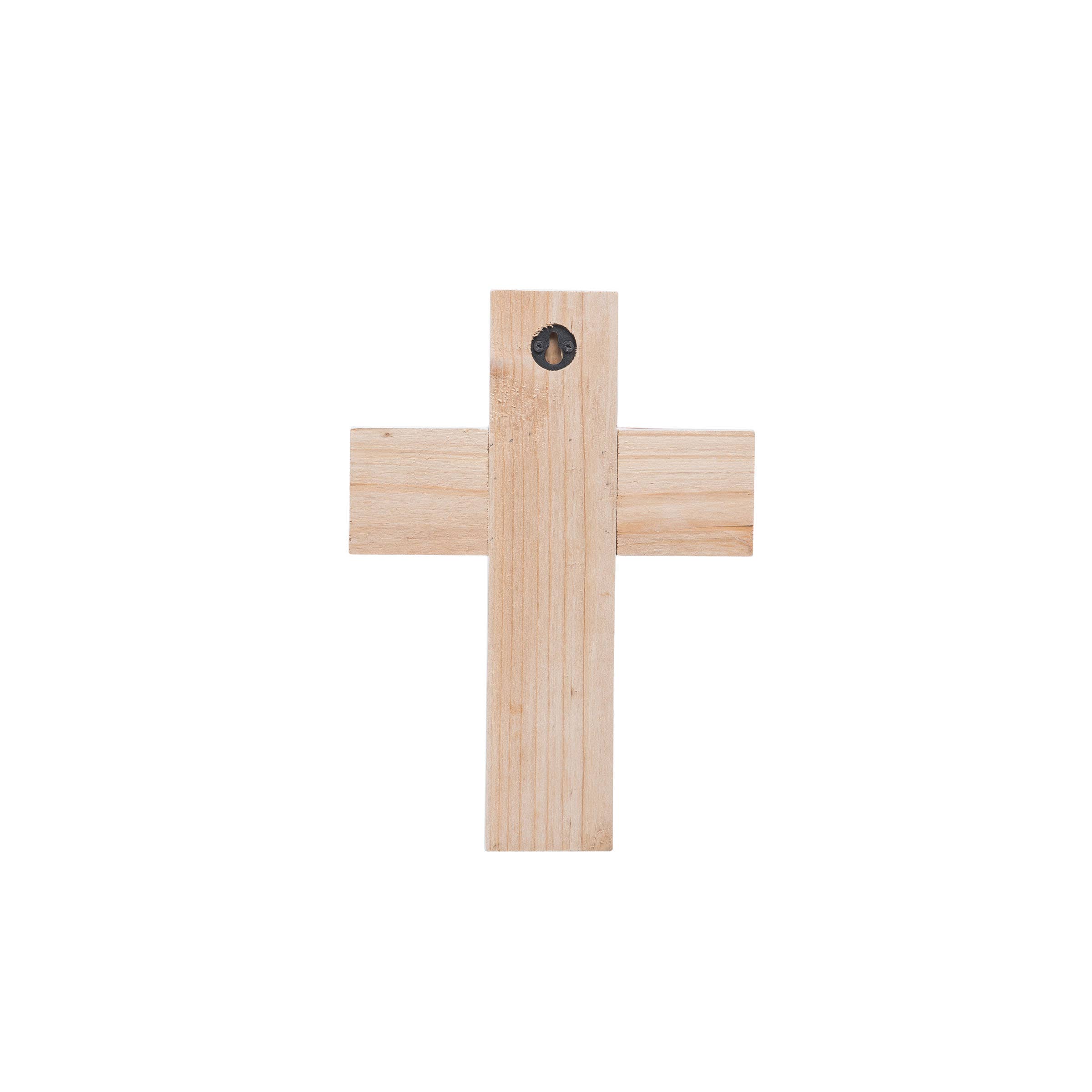 Foreside Home & Garden - Wholesale Wall Cross - White Wood and Natural Bead Easter Wall Cross3