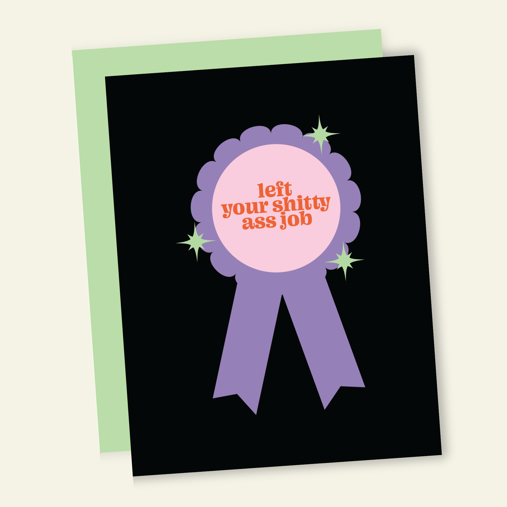 That’s So Andrew - Vendita all'ingrosso Biglietto di congratulazioni - Left Shitty Job | Divertente biglietto di auguri per un nuovo lavoro o un pensionamento0