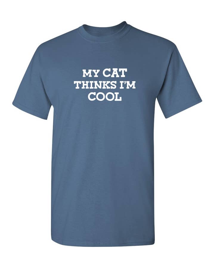 Feelin Good Tees - Wholesale Screen Printed T-Shirt - Unisex - My Cat Thinks I'm Cool2