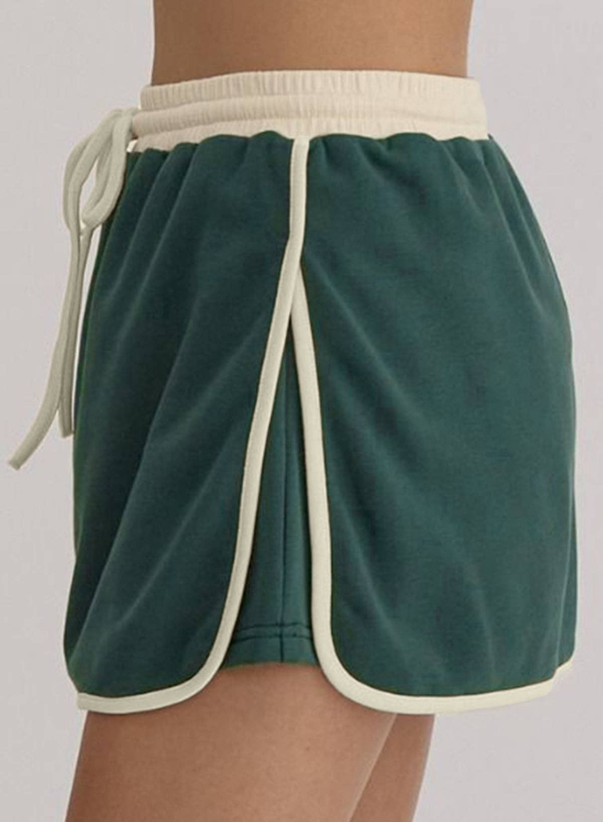 Lovesoft – Engroshandel Top- og nederdelsæt - Dame – Farvekontrast løs pullover og snørebånd i taljeskortsæt9