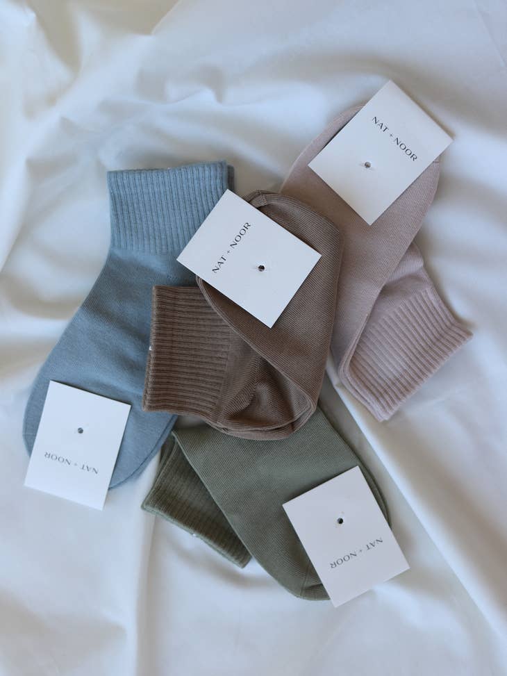 NAT + NOOR - Wholesale Socks - Women's - Ankle Sock | Cotton Ankle Socks | One Size | Assorted22