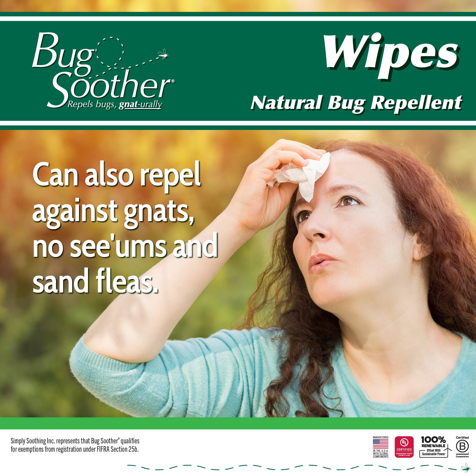 Eco Lips & Bug Soother - Wholesale Insect Repellent - Bug Soother Mosquito Repellent Wipes 15-count9