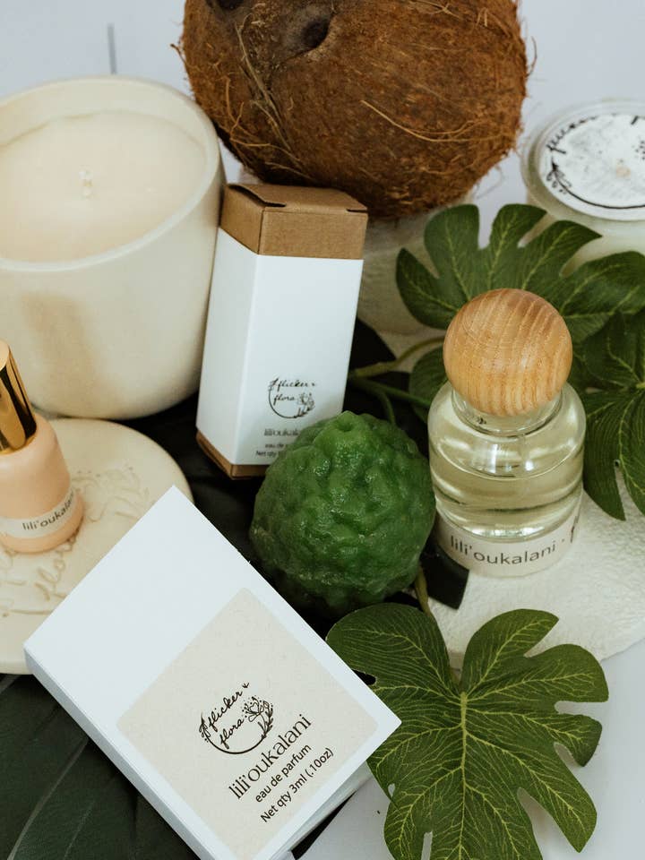 Handmade Ceramic Jar Candle • Lili'oukalani for wholesale by Flicker & Flora