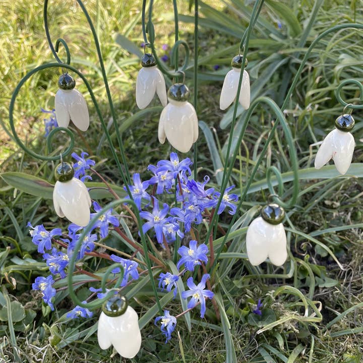 Keramik blomma i Akarp - Wholesale Garden/Lawn Stake - Hanging Ceramic Snowdrop,Plant stake