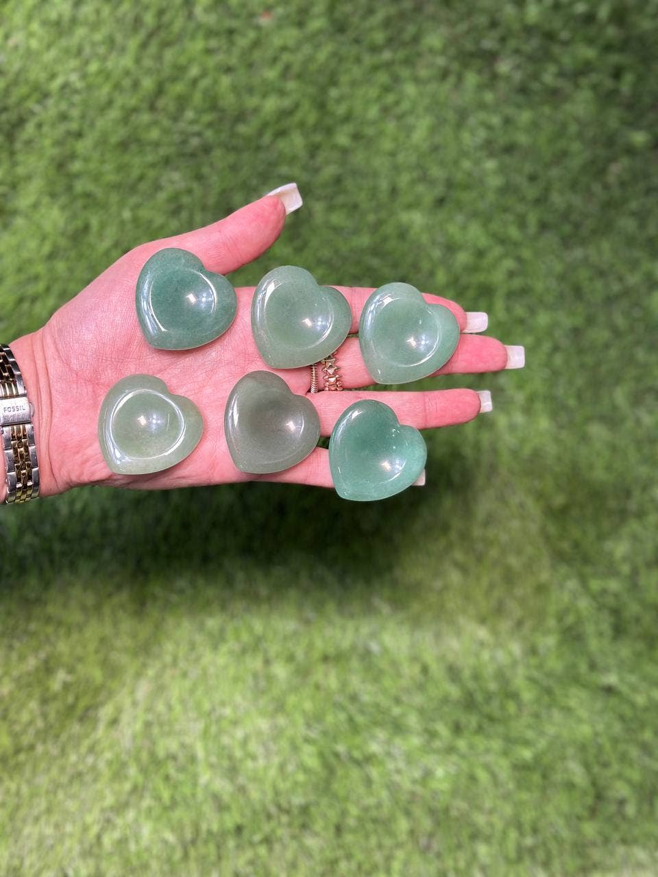 CaNatureLover - Vendita all'ingrosso Pietra/cristallo spirituale - Pietra del Sollievo a Forma di Cuore in Avventurina Verde | 1,5 Pollici2