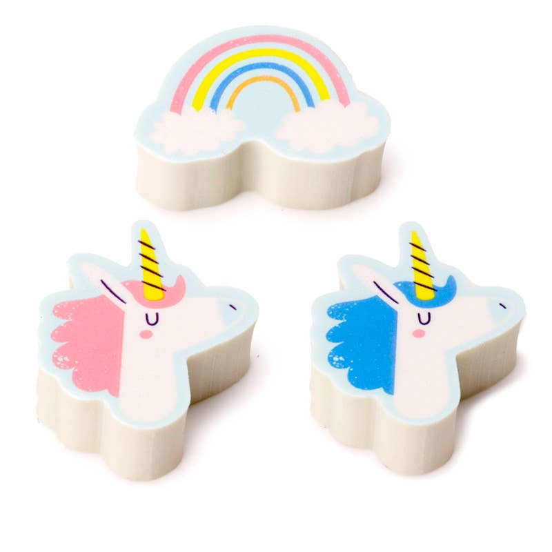 Puckator Ltd – wholesale Eraser – Child – Unicorn Magic 3 Piece Eraser Set2