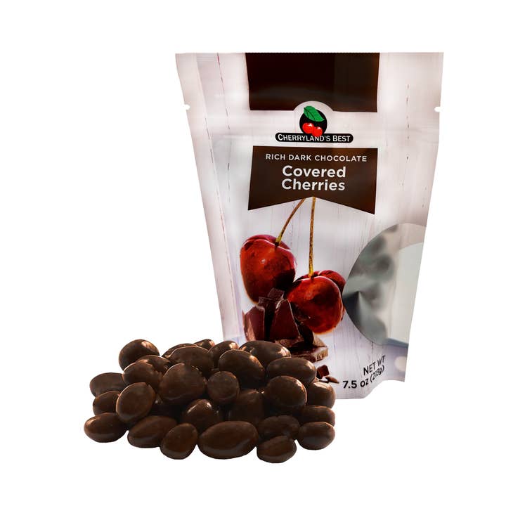 Dark Chocolate Covered Cherries 7.5oz / 12ct for wholesale by Cherryland's Best