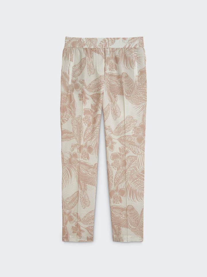 Pantalon Lille en coton imprimé avec poches passepoilées pour la vente par Spoon