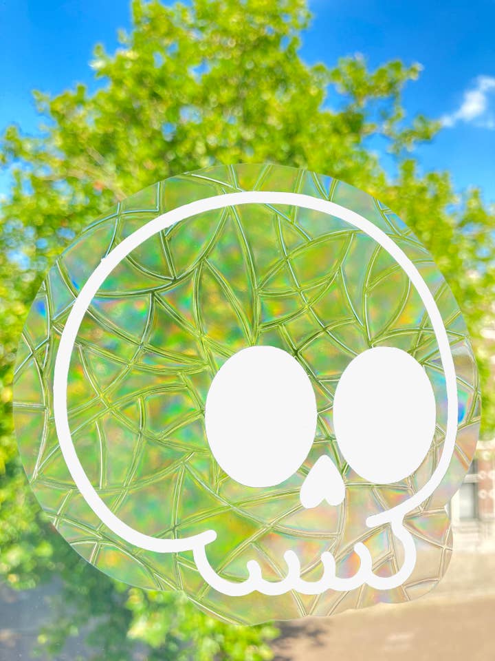 Totenkopf-Sonnenfänger, Halloween, Rainbow Maker Decal für den Großhandel von Join The Creative Side