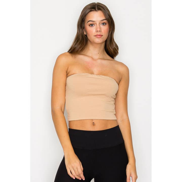 UP CLOTHING - Wholesale Tank Top - Women's - Double Layered Cropped Tube Top4