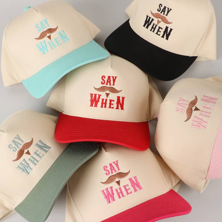 Fashion City - Wholesale Trucker Hat - Unisex - Say When Mustache Tombstone Two-Tone Trucker Hat27