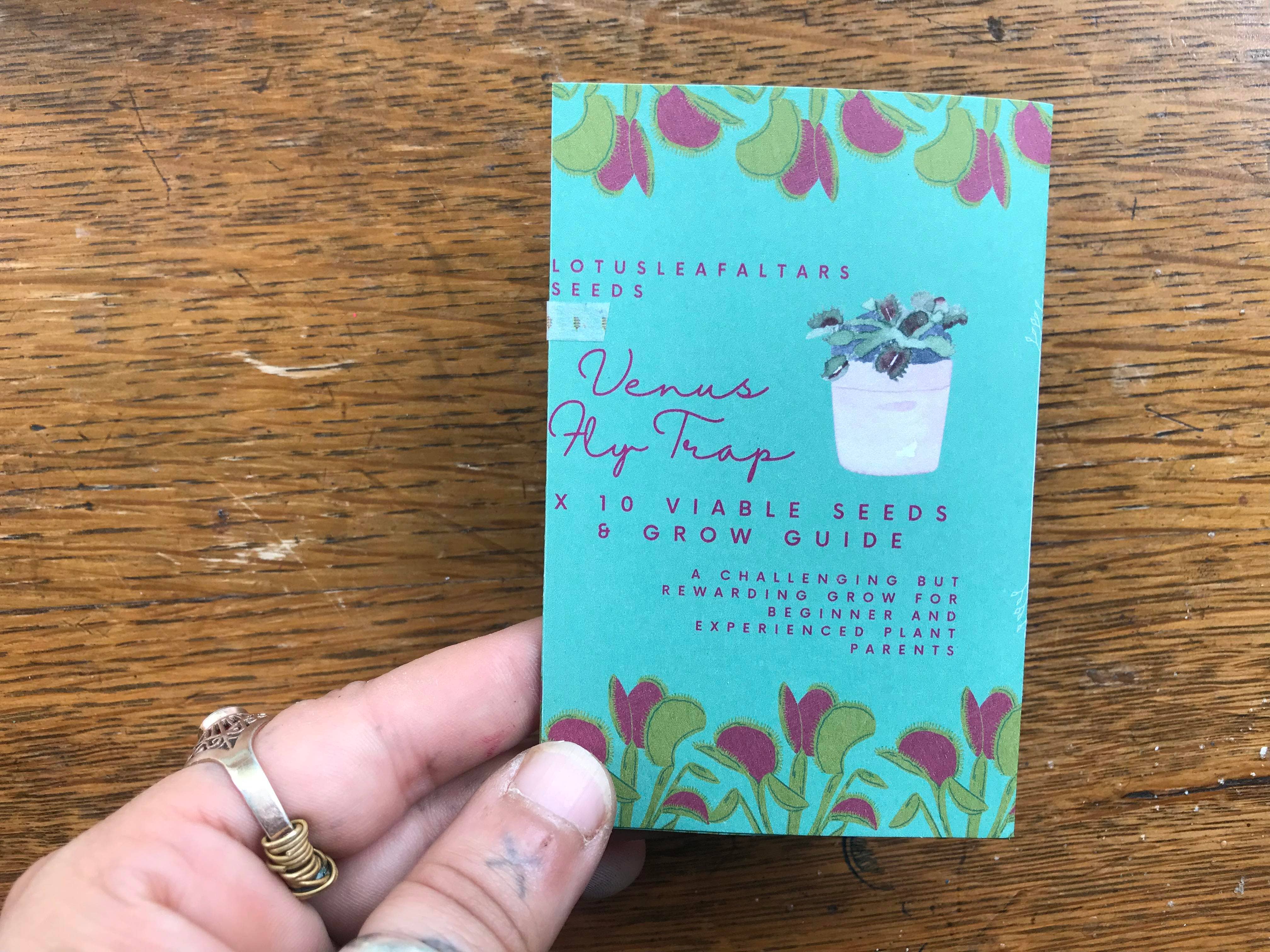 lotusleafaltars – Engroshandel Plantefrø – Venus Flytrap - Kødædende plante - Vejledning til frø og dyrkning2