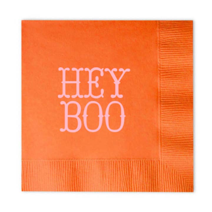 Hey Boo Cocktail Napkins for wholesale by Magnolia Paperie