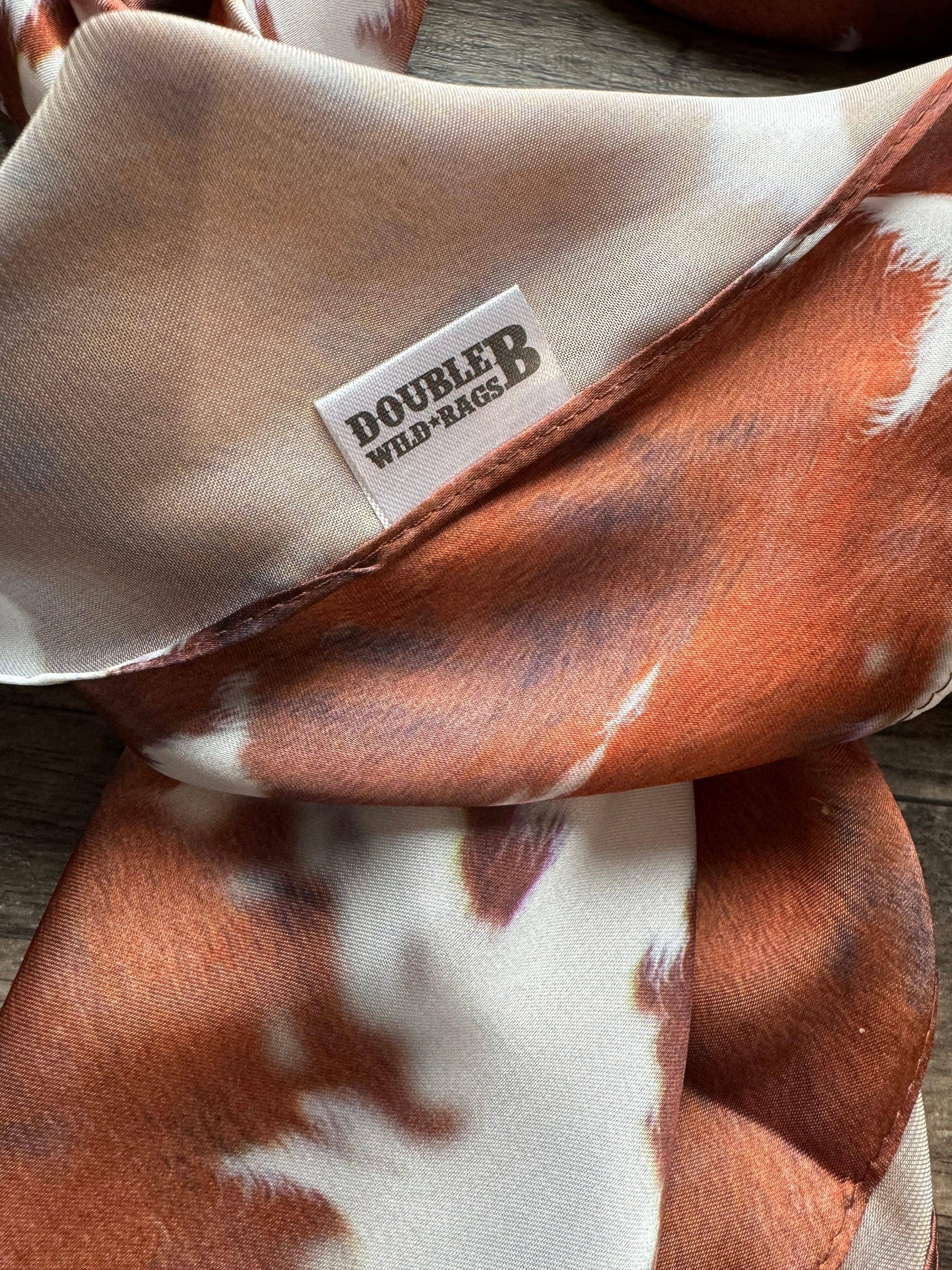 Double B Wild Rags - Venta al por mayor Bandana - Mujer - Pañuelo de Cuello Vaquero Occidental de Piel de Vaca Longhorn Rojo por Double B Wild Rags4