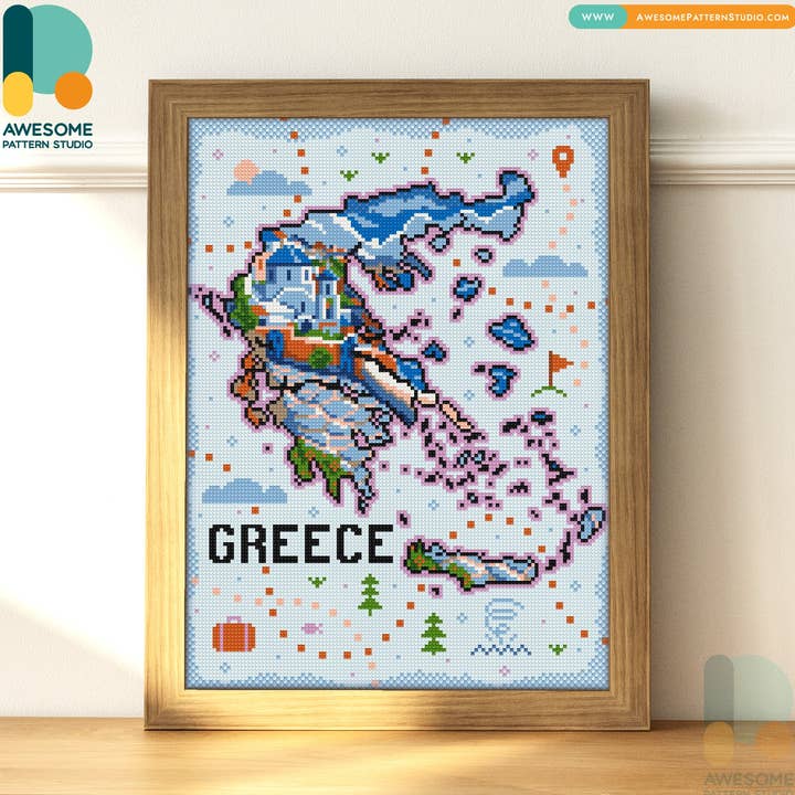 DS2583-120x162 Imerovigli Santorini, Diamond Painting Kit for wholesale by Awesome Pattern Studio