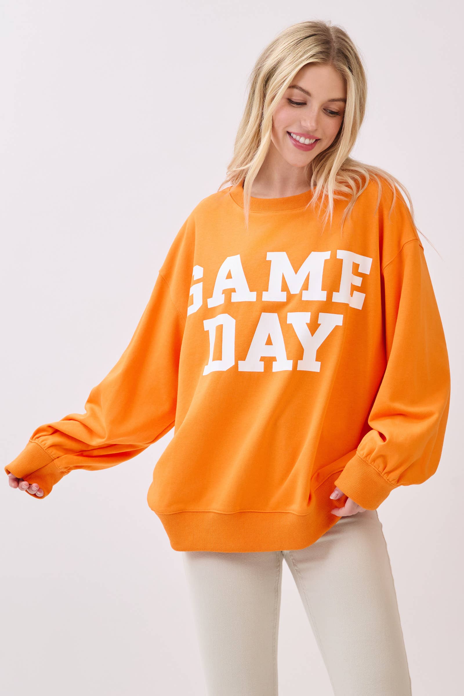 Sewn and Seen - Wholesale Graphic Sweatshirt - Women's - Bold Varsity Game Day Sweatshirt19