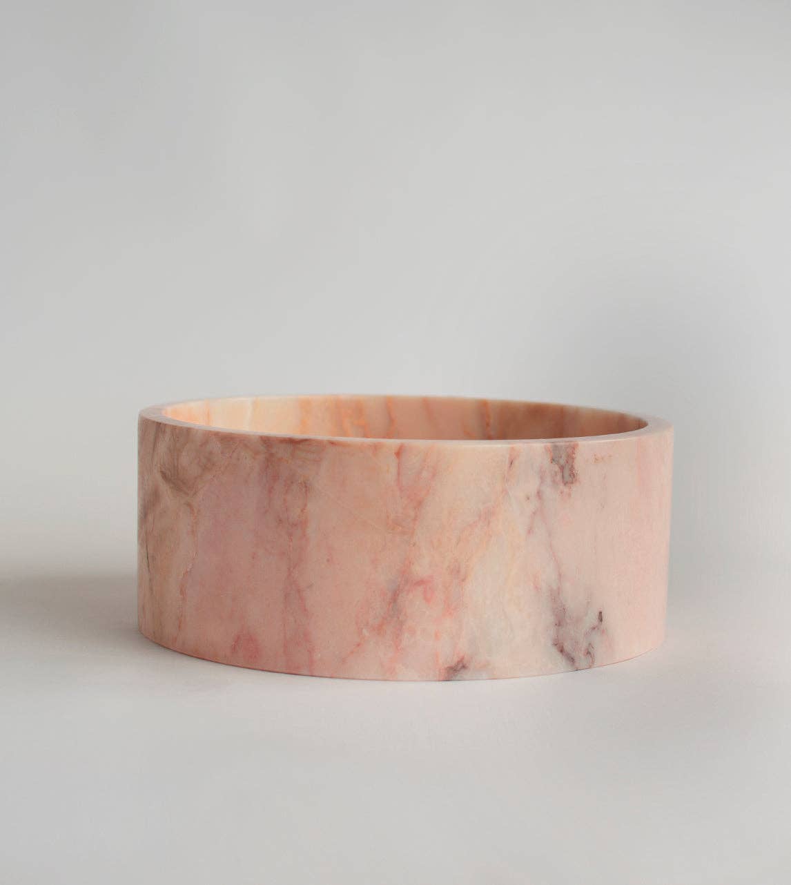 Kiwano Concept - Wholesale Decorative plate/dish/bowl - PINK MARBLE CYLINDER BOWL