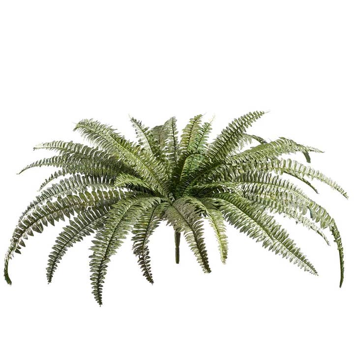 Buisson de Fougère de Vacances Vert à Paillettes de 35" pour la vente par Silk Flower Depot