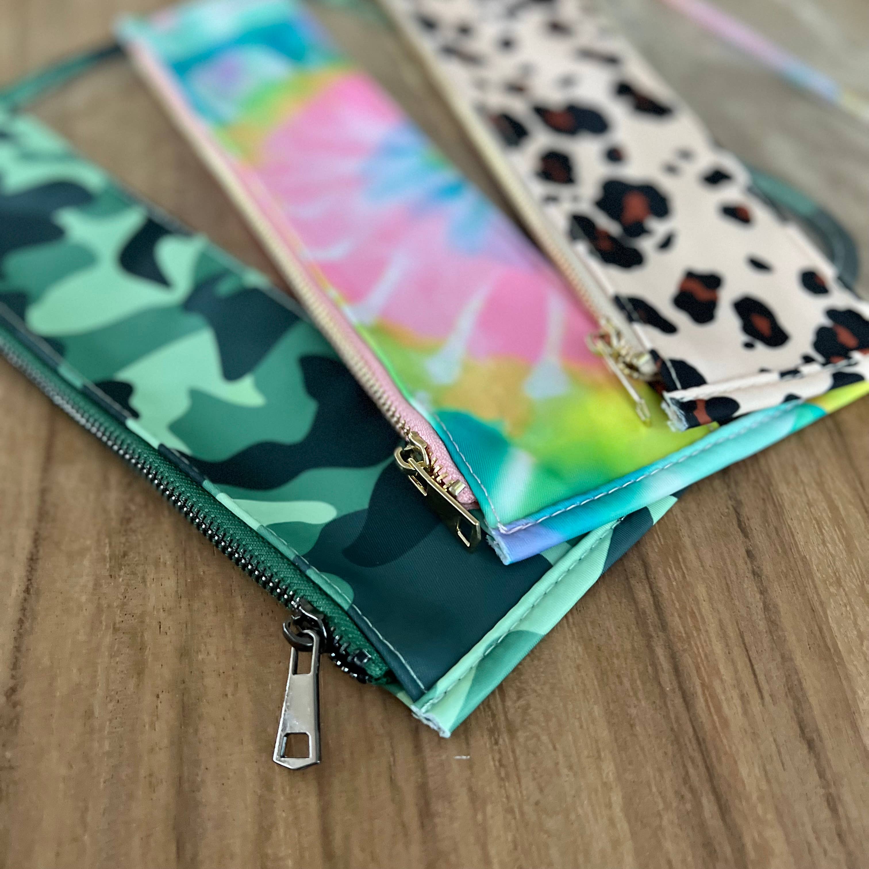 Palmy Pineapple - Wholesale Pouch - Women's - Nylon Top Clear Pouch with Chenille Letters of Your Choice23