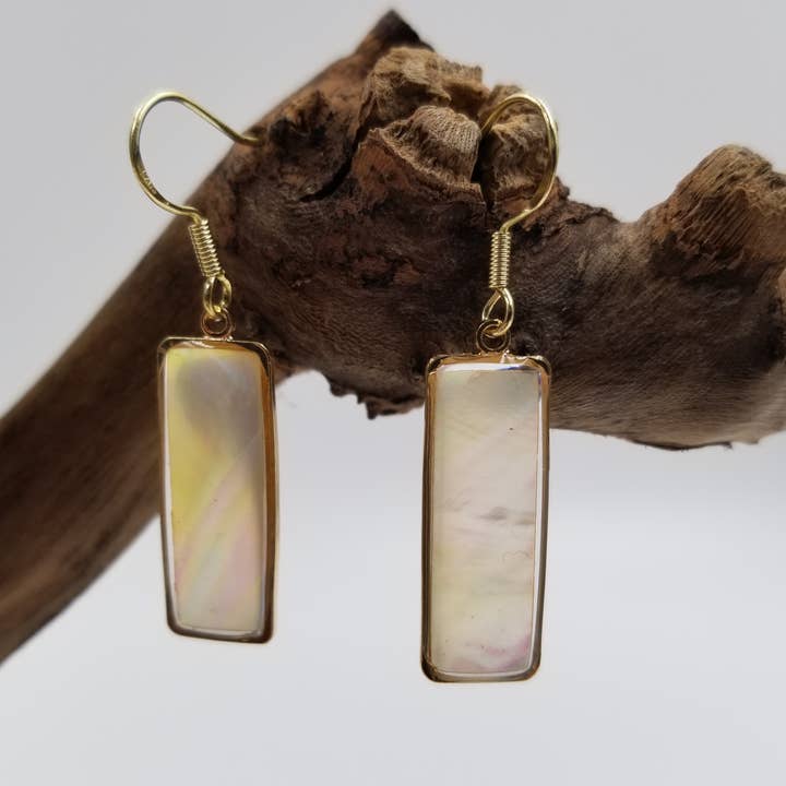 Natural Shell Geometry Earrings for wholesale by CHAKRA JEWELRY