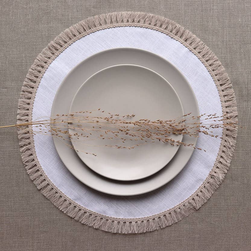 Giardino Segreto - Venta al por mayor Manteles individuales - Individual redondo NAPPE de lino puro6