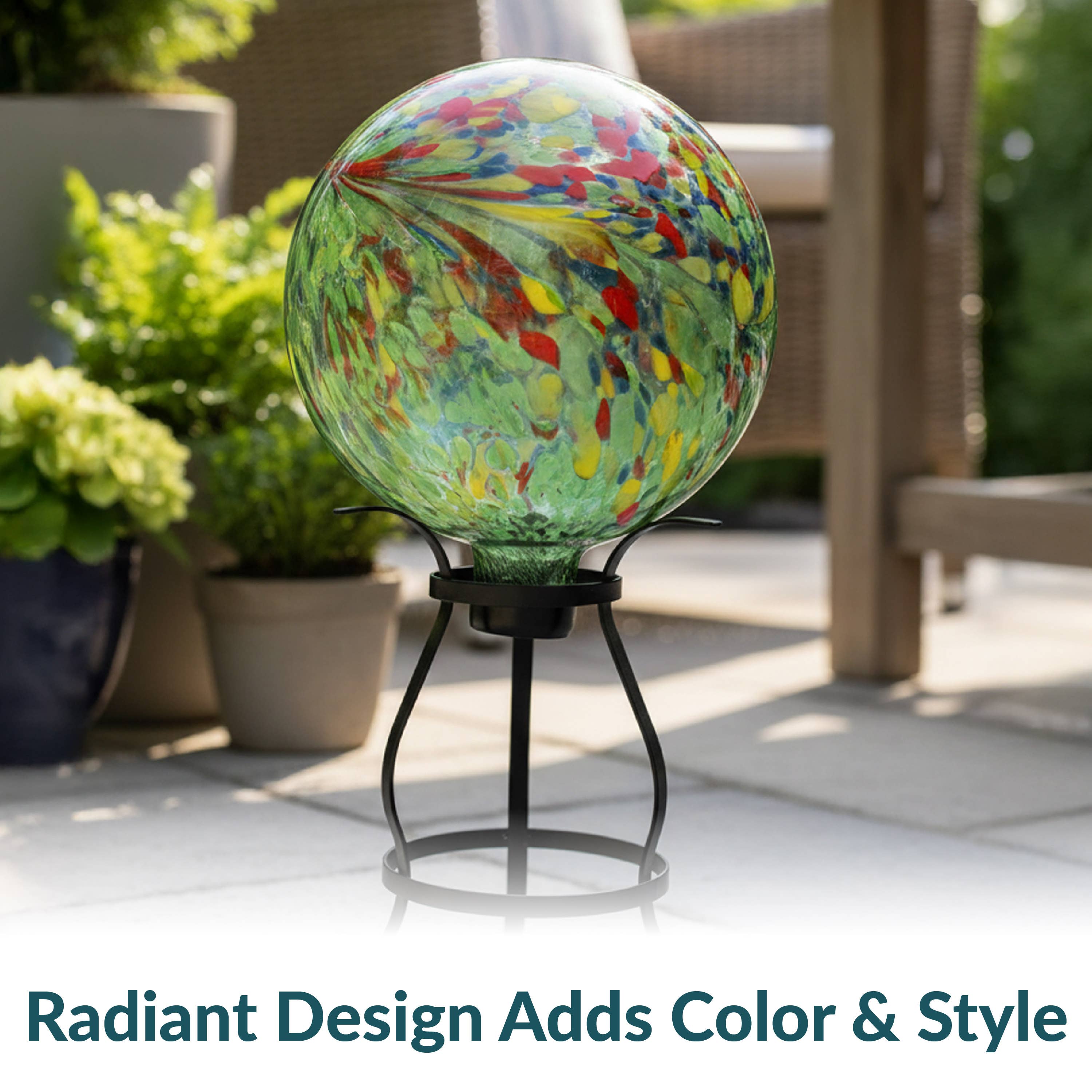 Sunnydaze Decor - Wholesale Outdoor Ornament/Decor - Green Artistic Glass Gazing Globe - 10 in3