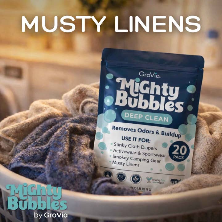 GroVia Modern Diapers - Wholesale Laundry Detergent Powder/Pods - Mighty Bubbles Laundry Treatment 20 count8