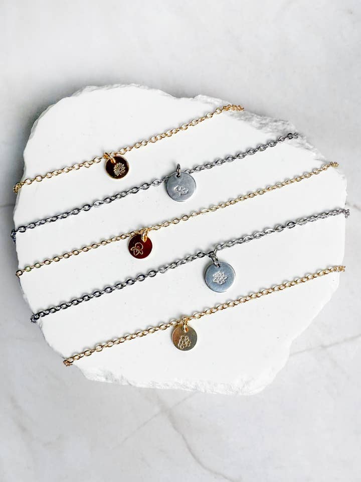 Birth Month Flower Bracelet for wholesale by A Little Selah