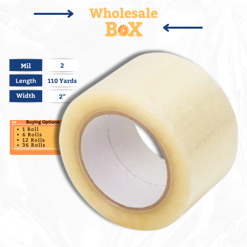 Wholesale Packing Tape-Clear-2 inch- x 110 yards 2 Mil Standard - Heav for  your store - Faire