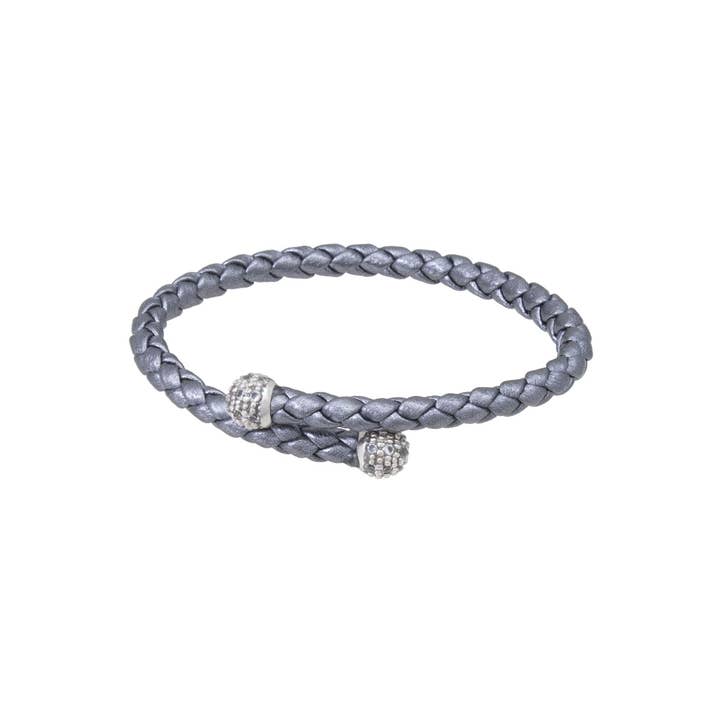 SERENA women's bracelet in Anthracite leather for wholesale by Roberto Mantellassi