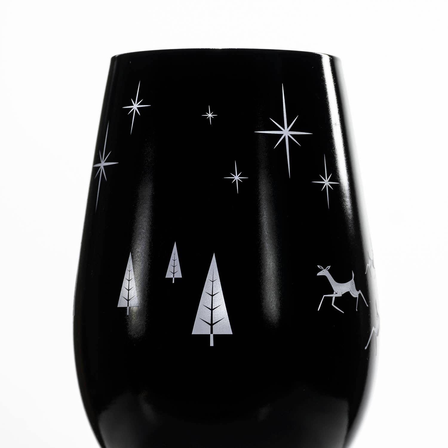 Rolf Glass - Wholesale Cocktail/Liquor Glass - Wonderland Black/SilverTumbler 16.5oz - Christmas - Holiday4