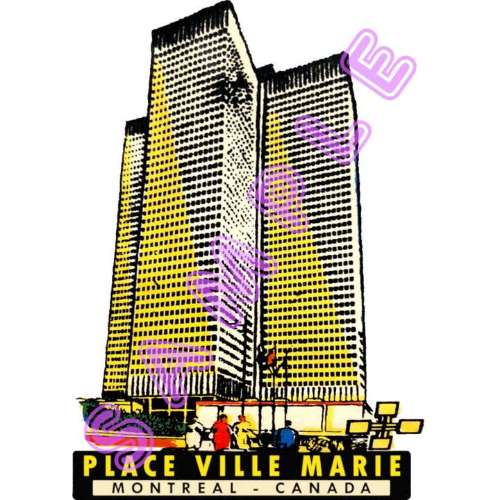 MONTREAL Quebec Retro / Vintage Style Vinyl Sticker MNTR2 for wholesale by Hilda74 Retro Designs