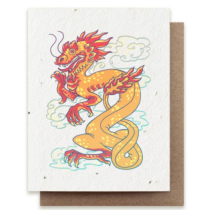 Zodiac Dragon Plantable Herb Seed Card for wholesale by Small Victories